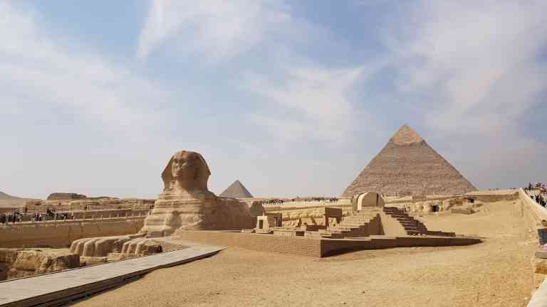 The Great Sphinx and Great Pyramid of Giza, Egypt by Dennis Bunnik